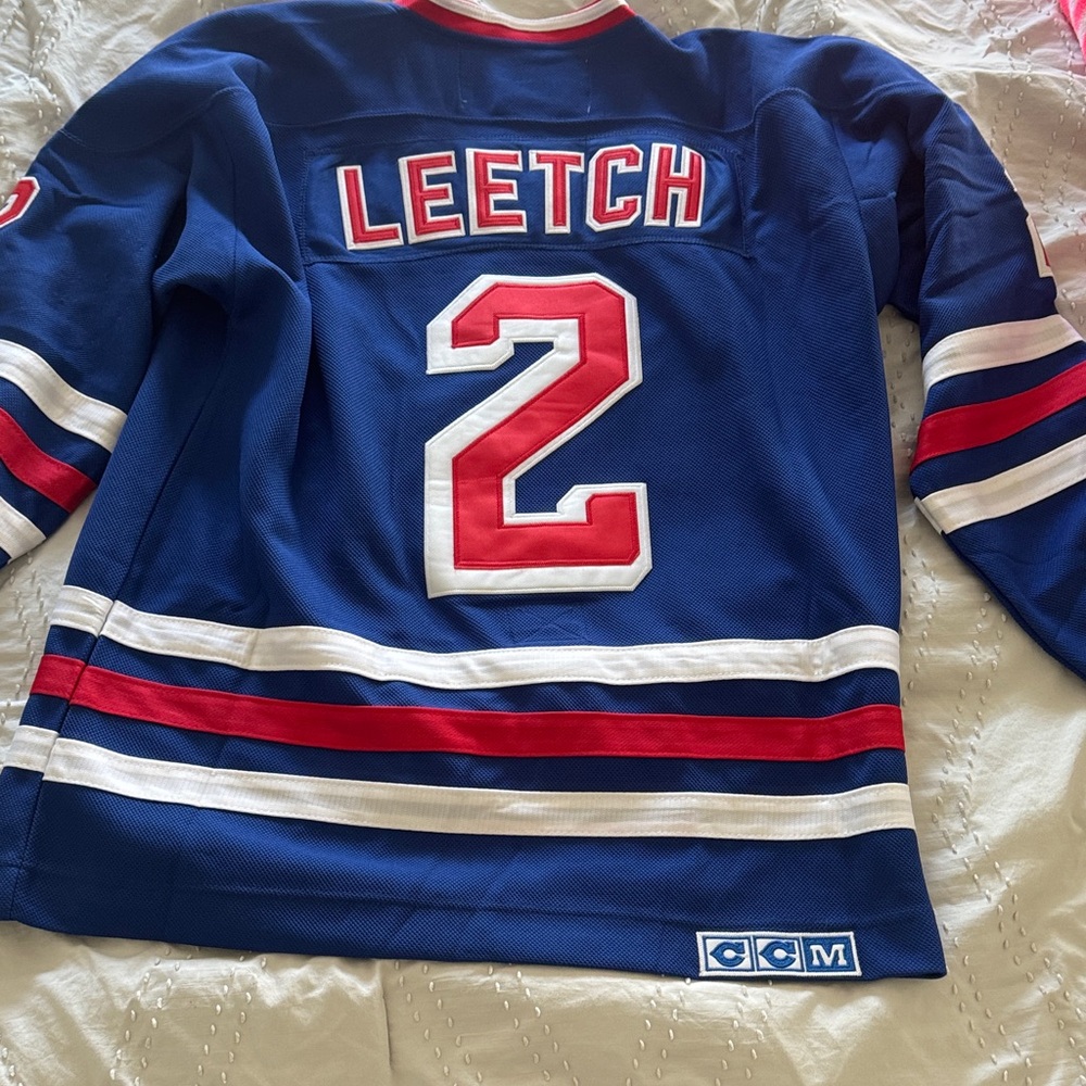 CCM Blue Rangers Hockey Jersey with Red & White Accents - Picture 3 of 3